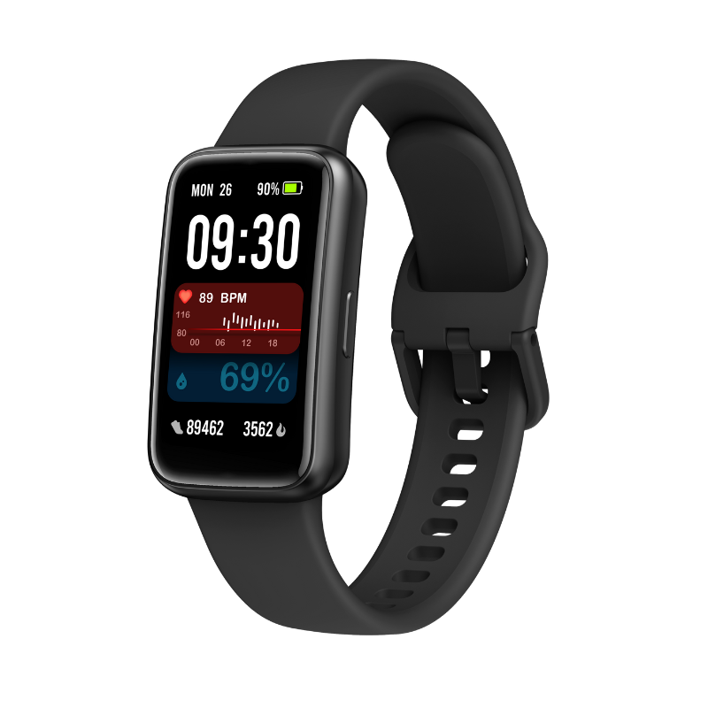 Sort Sportsbuddy Vision V1 pulsur med aktivitetsdisplay