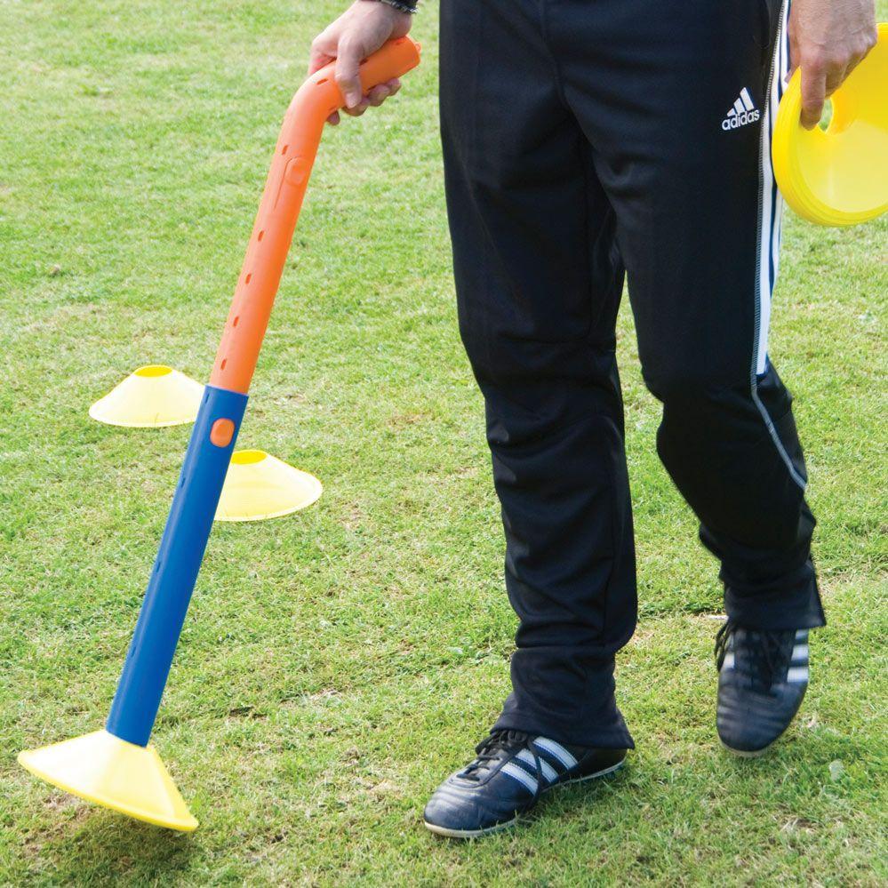 Orange ConeChamp-markeringskegler med lang opsamler